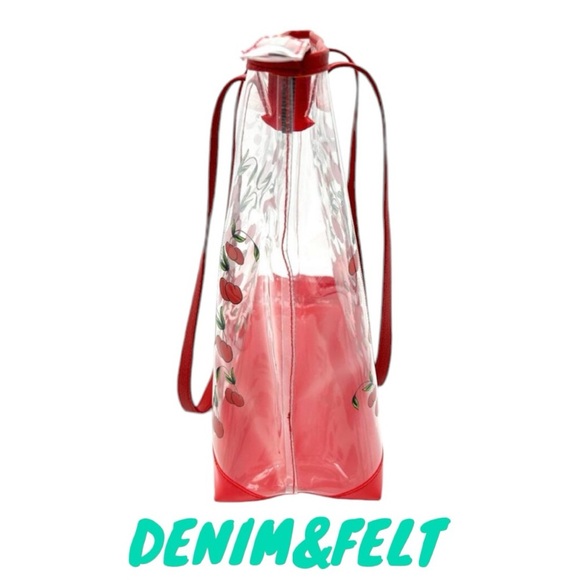 Ed Hardy Red Cherries Clear PVD Tote Bag | Red | NEW/NWT!!!🍒🍒🍒 - Picture 5 of 8